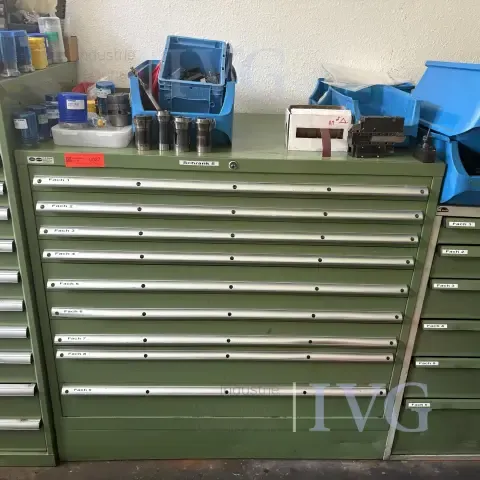Stalen ladenkast (groen)