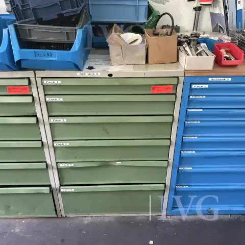 Stalen ladenkast (groen)