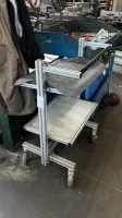 2 chariots de transport, 2 niveaux (profilé rainuré)