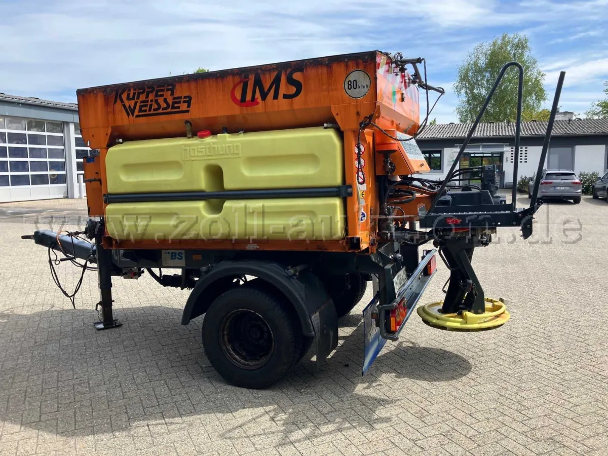 1 прицепная пескоразбрасывающая машина Küpper Weisser 3,5 м³ с техникой FS 30