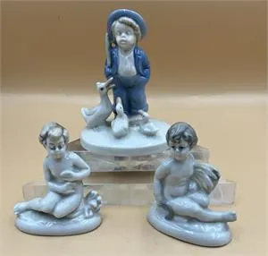 3 porcelain figurines Thuringia - height 8 - 11 cm
