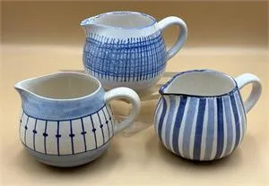 3 keramische melkkannetjes Hedwig Bollhagen - hoogte 8 cm