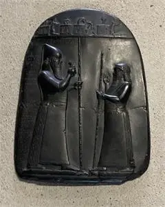 1 Kudurru / grens- en documentsteen - 44 x 32 cm