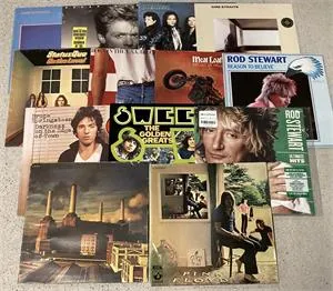 1 partij vinylplaten - o.a. Rod Stewart, Bruce Springsteen