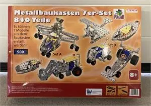 1 jeu de construction métallique - set de 7 / 840 pièces