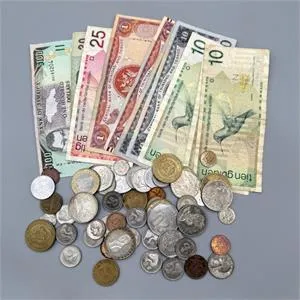 Lot de pièces et billets, divers pays et devises