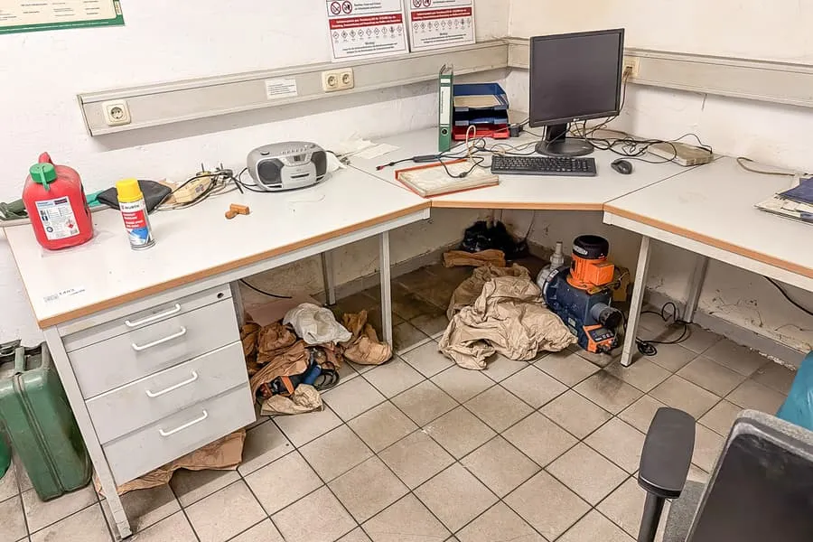 L-shaped desk