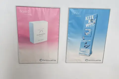 2 dekorativní plakáty "Feldmühle", zarámované