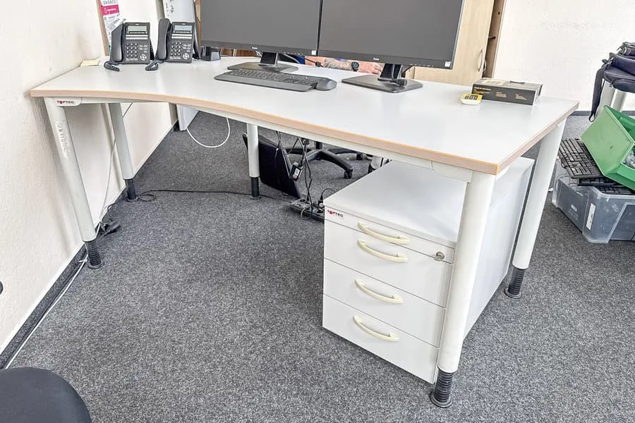 Bureau Toptec, incurvé