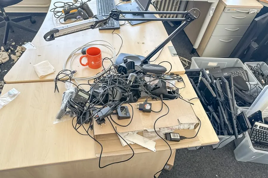 Lot of charging stations