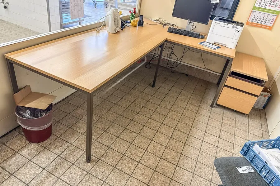 2 desks and mobile pedestals
