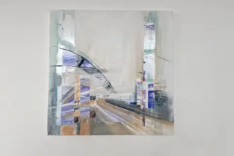 Collage, signé
