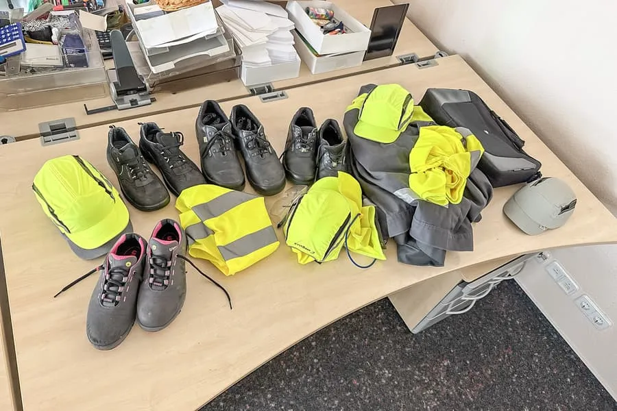 Lot de vêtements de travail, portés