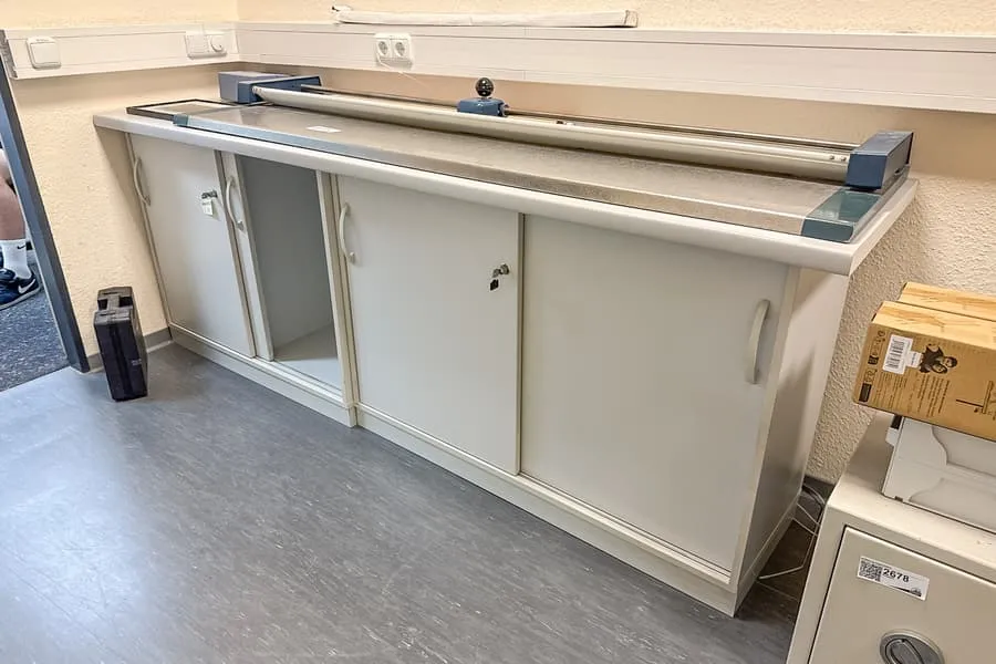 2 sliding door cabinets and wooden panel