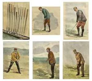 6 Golf-Lithografien