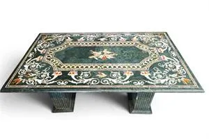 Grüner Pietra-Dura-Marmortisch