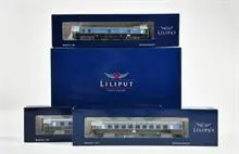 Liliput, L133500 Elektrisch treinstel 2-delig DRG elT 1 901 München tijdperk II & 3 rijtuigen