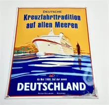 Plaque émaillée, Deutsche Kreuzfahrttradition auf allen Meeren