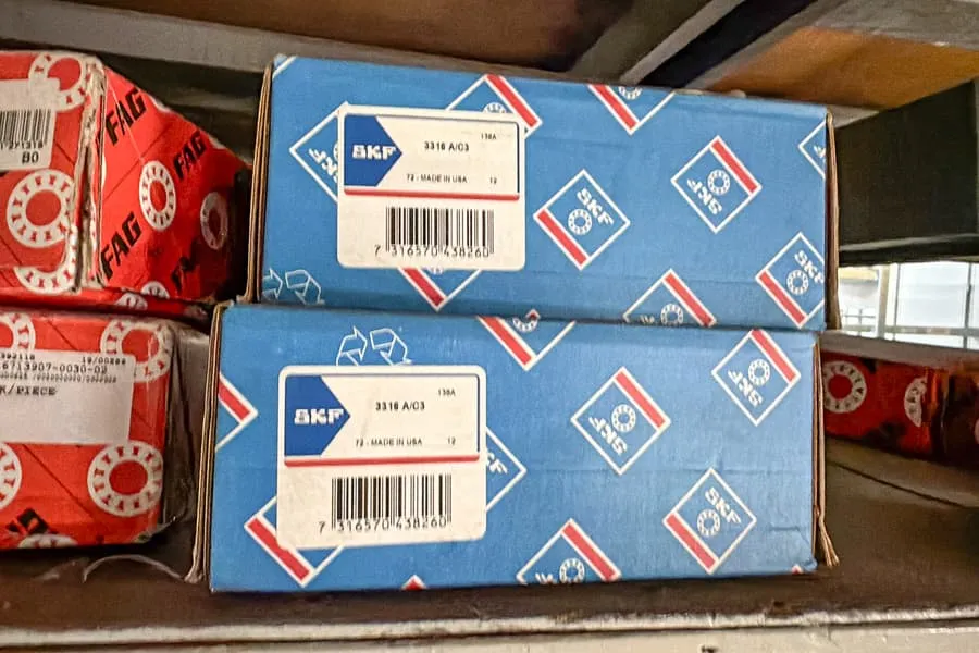 2 rollen kogellagers SKF 3316 A/C3