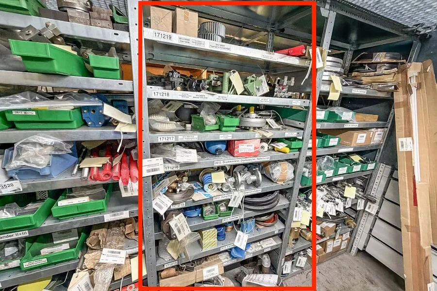 Shelf contents: machine components