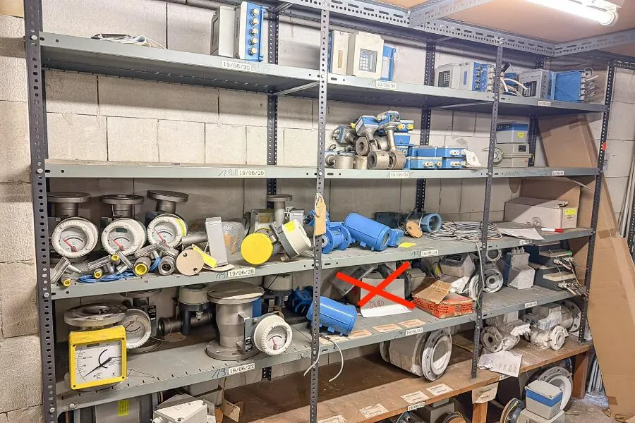 Shelf contents: installation material