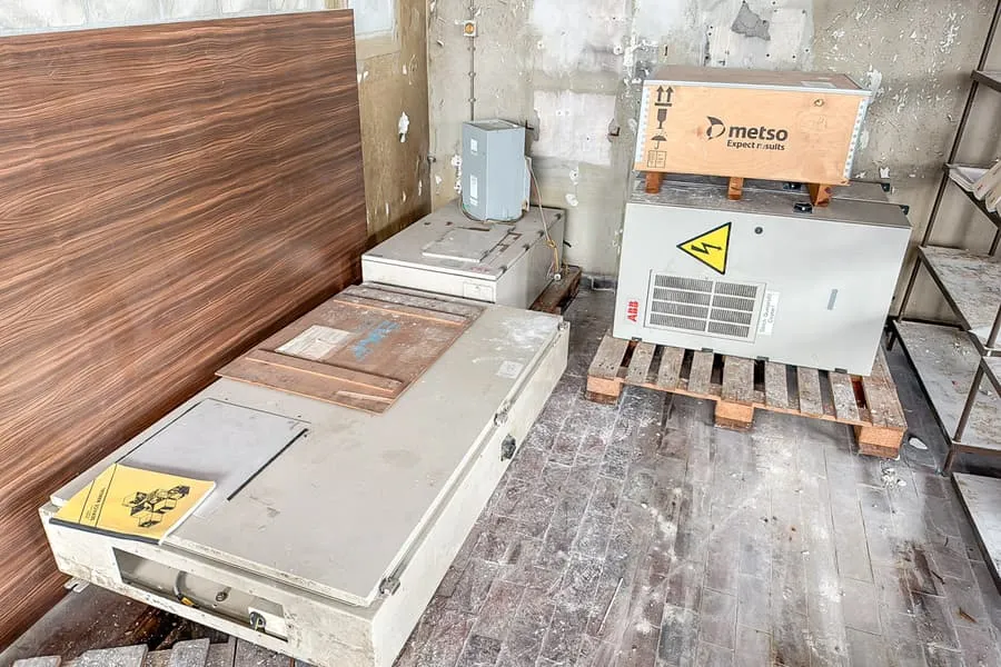 Lot of old control cabinets