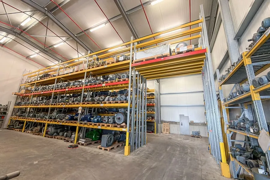 Heavy-duty shelving, approx. 36 linear meters
